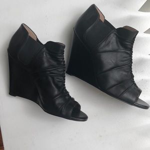 Open toe booties